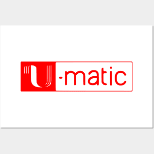 U-matic 3/4 inch video tape red logo Umatic Posters and Art